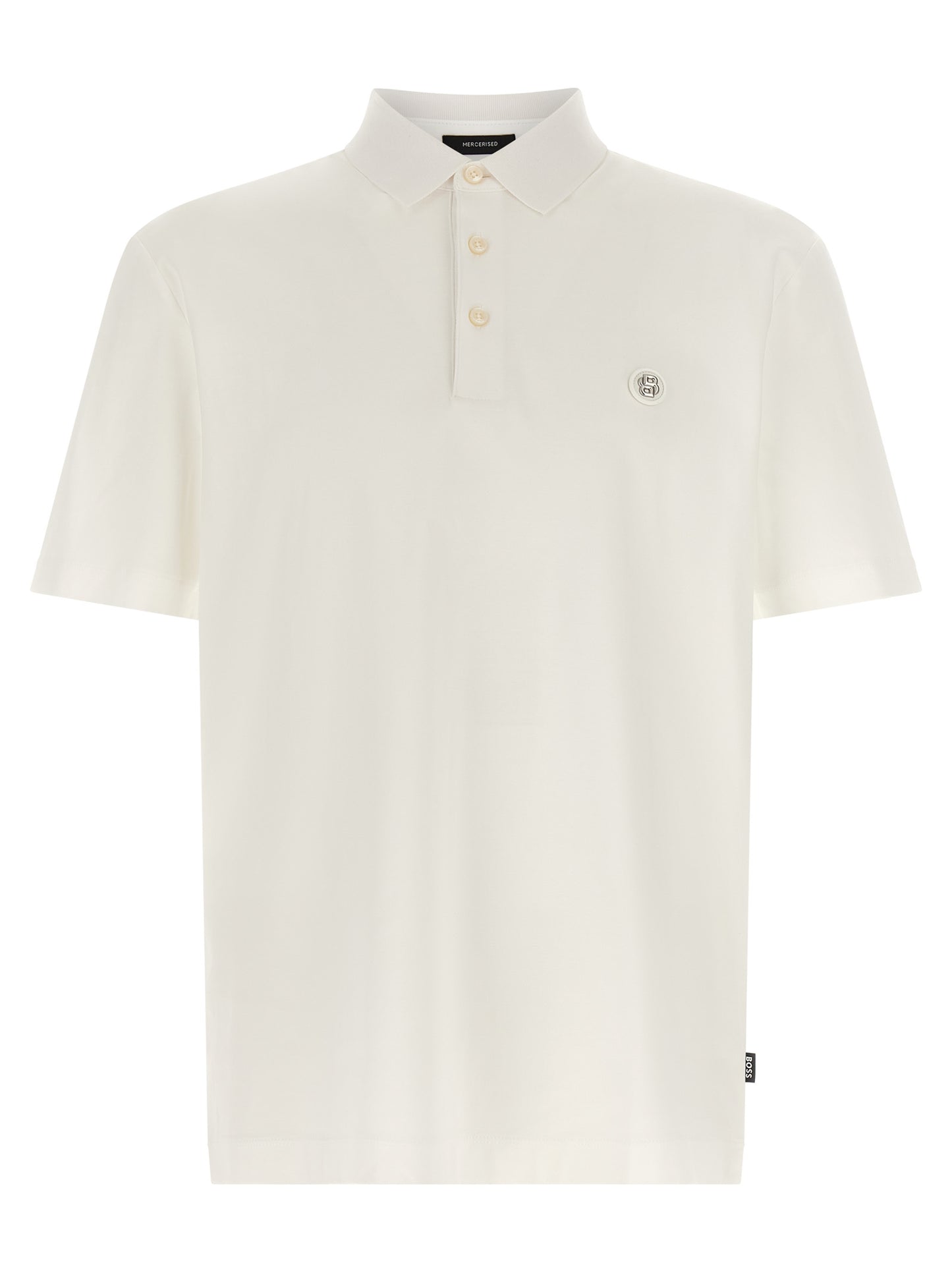 Hugo Boss White Cotton Polo Shirt