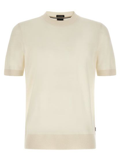 Hugo Boss White Virgin Wool T-Shirt