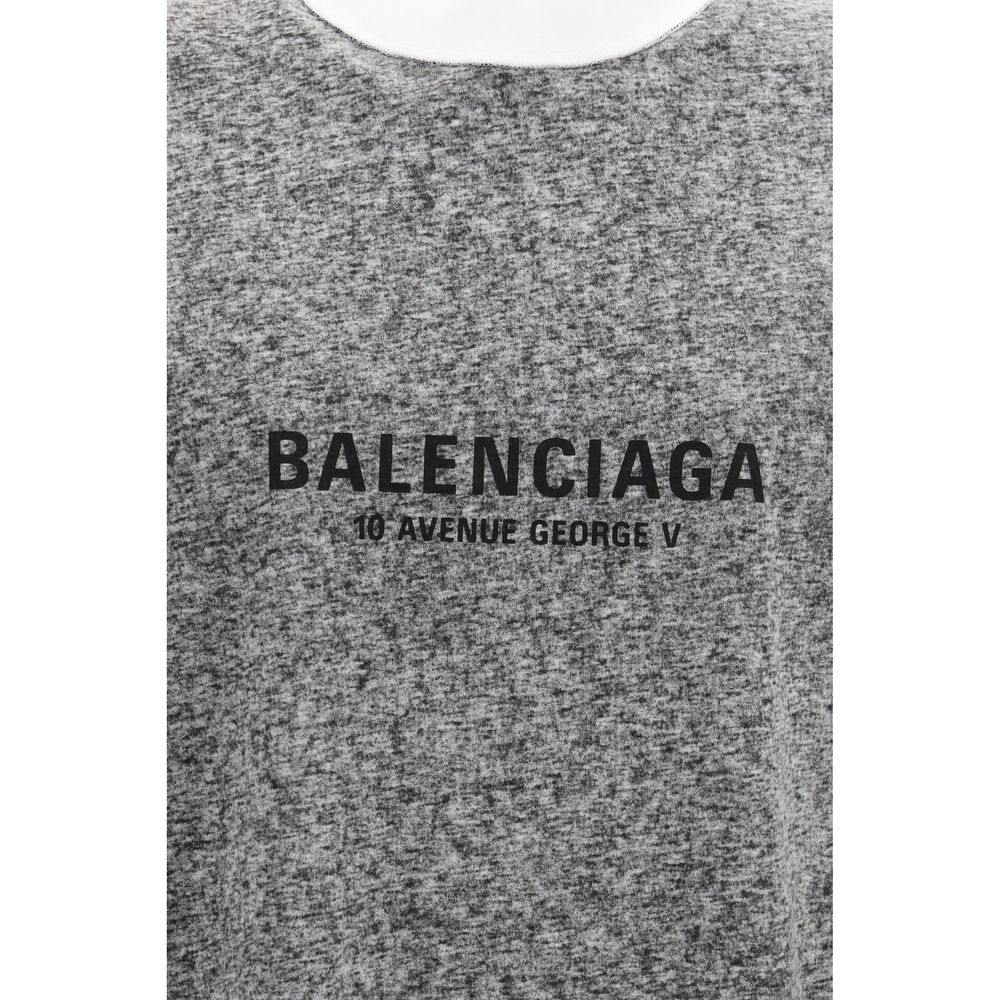 Balenciaga Gray Cotton T-Shirt
