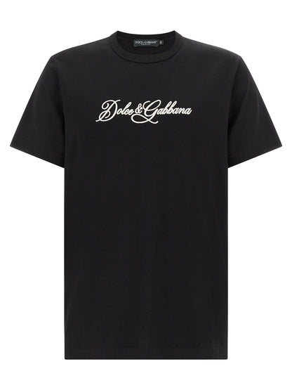 Dolce & Gabbana Black Cotton T-Shirt