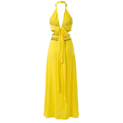 Robe Trussardi femme en viscose jaune – TR-25674