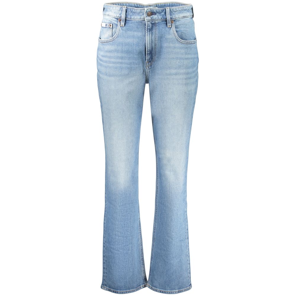 Jean Calvin Klein femme High Rise Straight en coton bleu – CA-46636