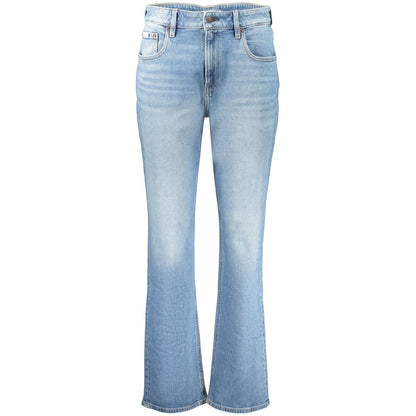 Jean Calvin Klein femme High Rise Straight en coton bleu – CA-46636