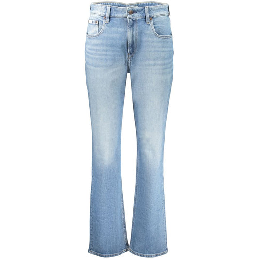 Jean Calvin Klein femme High Rise Straight en coton bleu – CA-46636