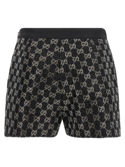 Gucci Black Viscose Bermuda Shorts