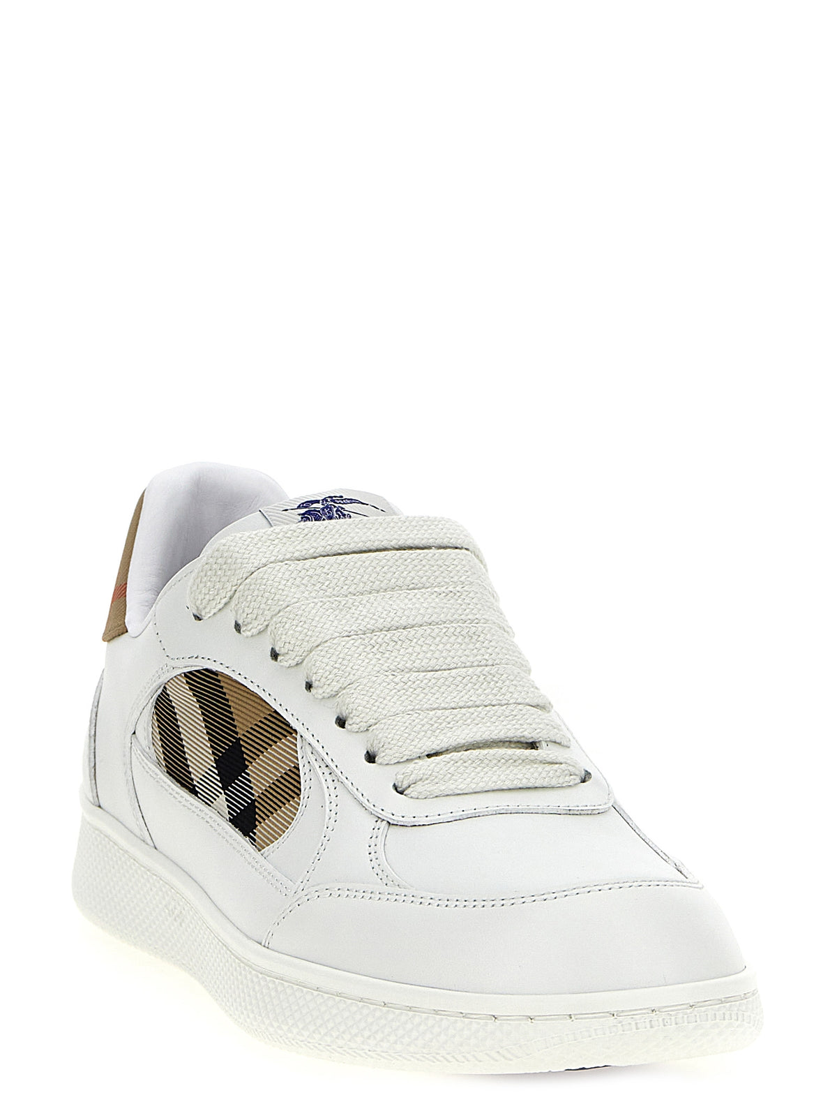 Baskets Burberry femme Terrace en cuir beige – BU-313416