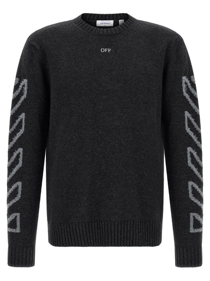 Off-White Gray Wool Cardigan