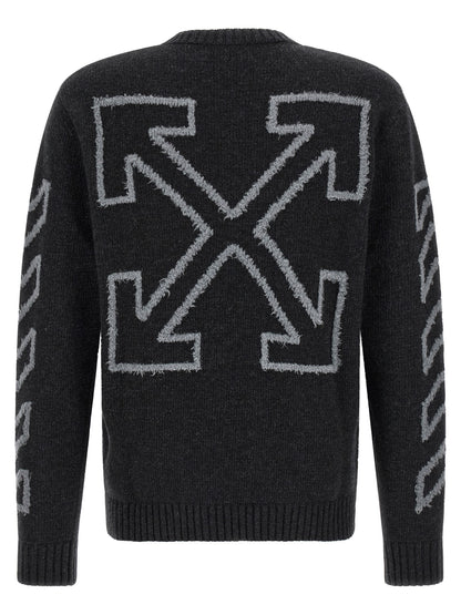 Off-White Gray Wool Cardigan
