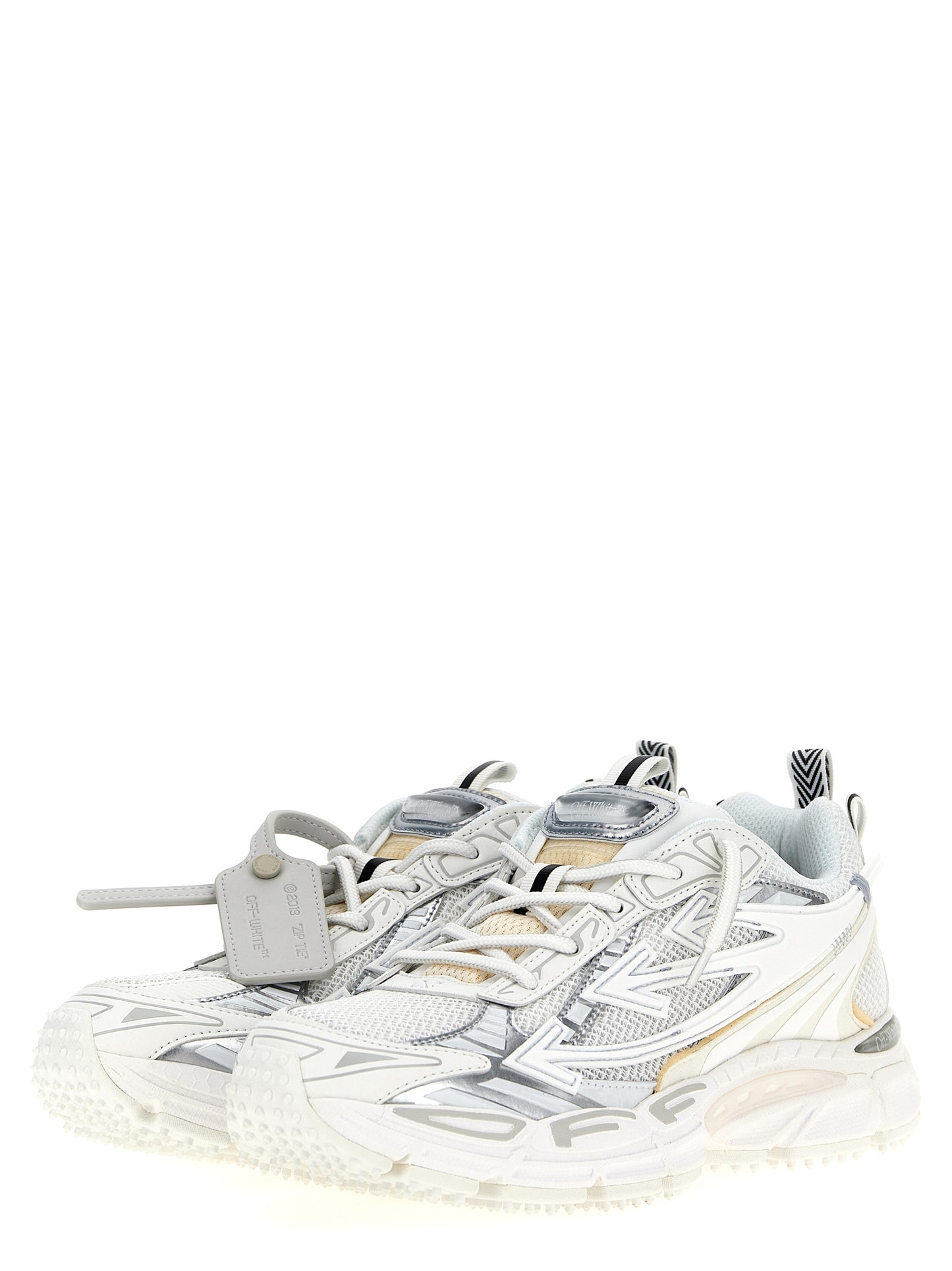 Off-White White Polyethylene Athletic Sneakers