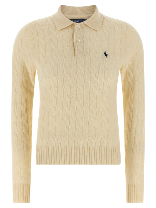 Polo Ralph Lauren White Wool Polo Shirt