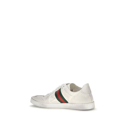 Baskets Gucci homme Stretch en cuir de veau blanc – GU-864140AAGFF9099