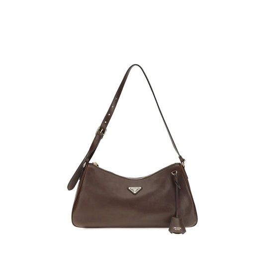 Sac porté épaule Prada Aimée en cuir de veau marron – PR1BC303VOOO2ZUCF05VEBB