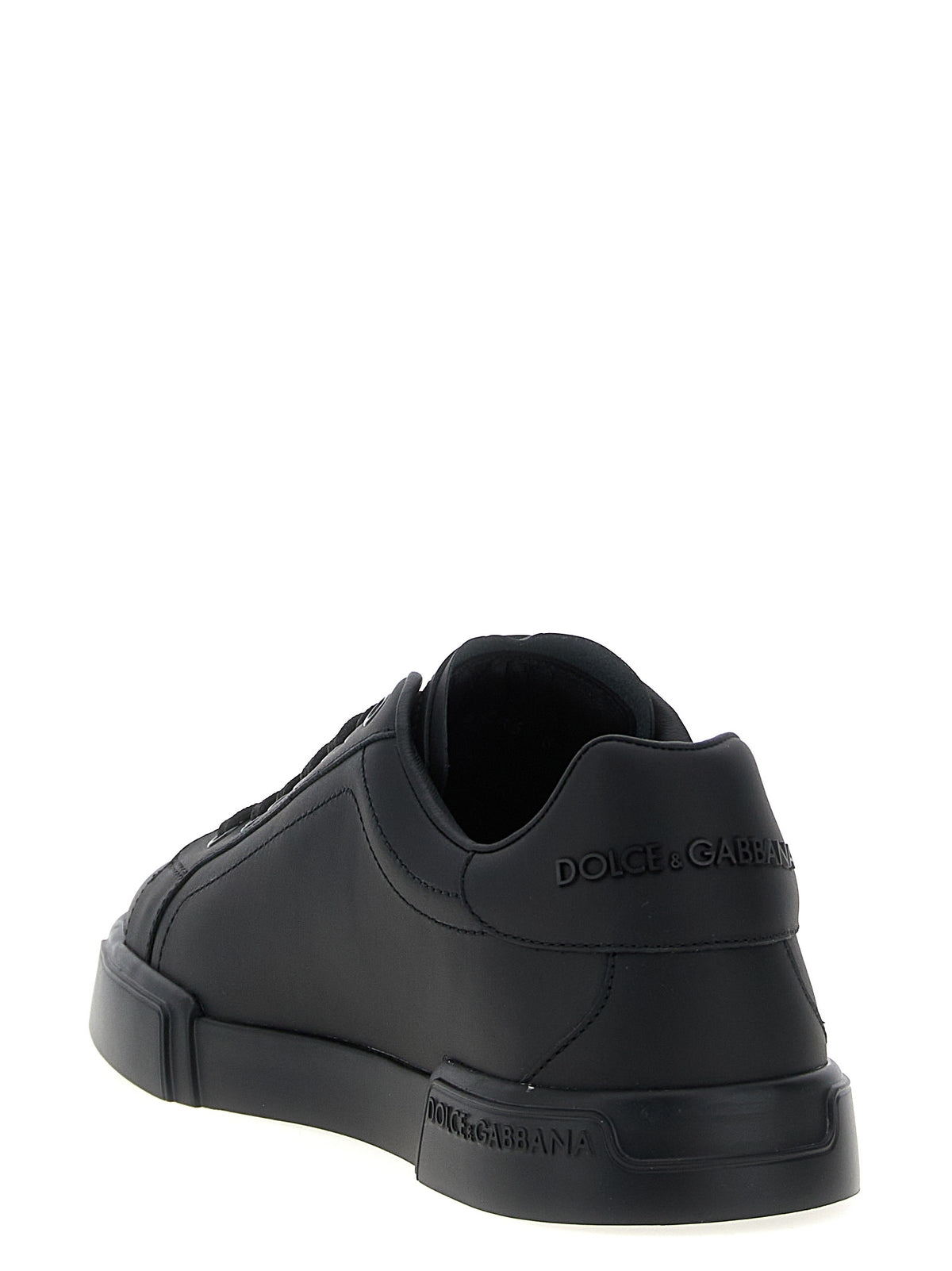 Baskets Dolce & Gabbana homme Portofino en cuir de veau noir – DO-313599