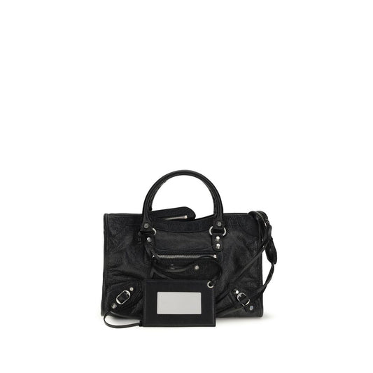 Sac porté épaule Balenciaga Le City Small en cuir d'agneau noir – BA8657622ACLR1000BB