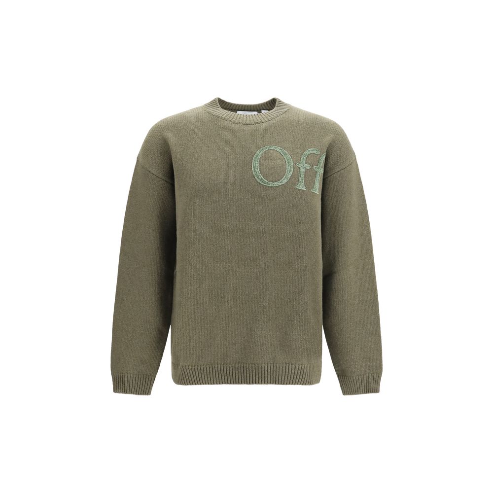 Pull Off-White homme Bookish en laine et polyamide bicolore – OF-OMHE20QF26KNI00100022