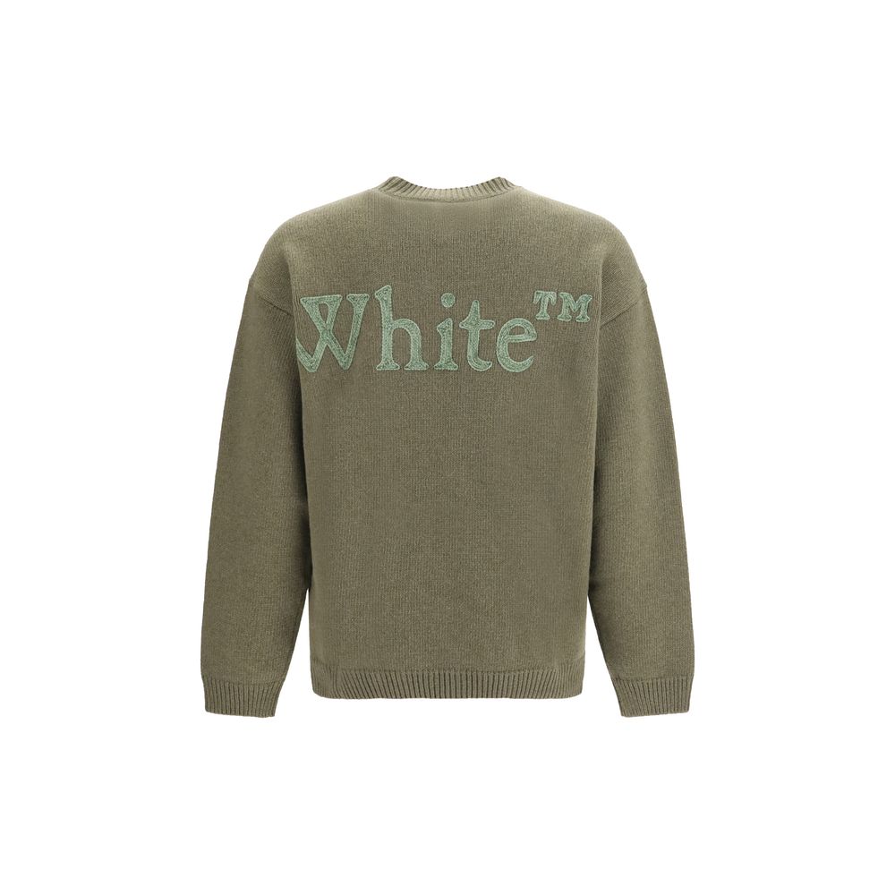 Pull Off-White homme Bookish en laine et polyamide bicolore – OF-OMHE20QF26KNI00100022