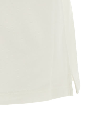 Burberry White Cotton Polo Shirt