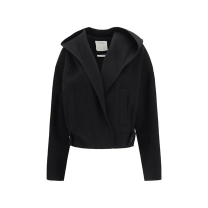 Max Mara Black Wool Oves Aries Full-Length Jacket