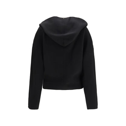 Max Mara Black Wool Oves Aries Full-Length Jacket