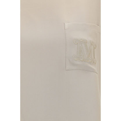 Max Mara Beige Silk T-Shirt