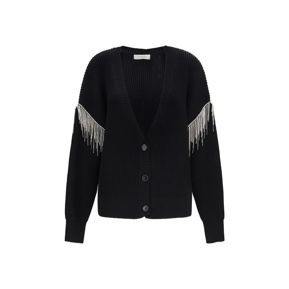 Max Mara Black Wool Oves Aries Cardigan
