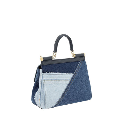 Dolce & Gabbana Blue Cotton Handbag