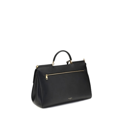 Dolce & Gabbana Black Calf Leather Bos Taurus Shoulder Bag