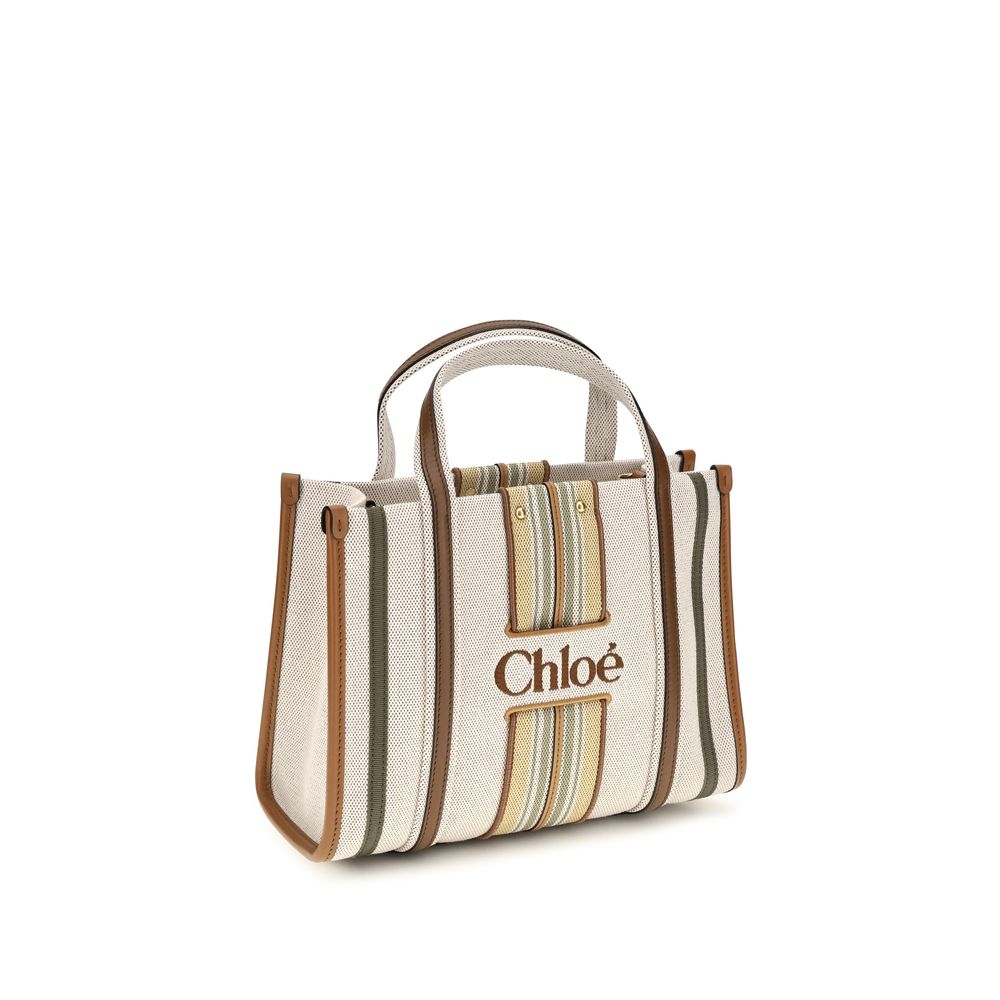 Chloé Beige Cotton Shoulder Bag