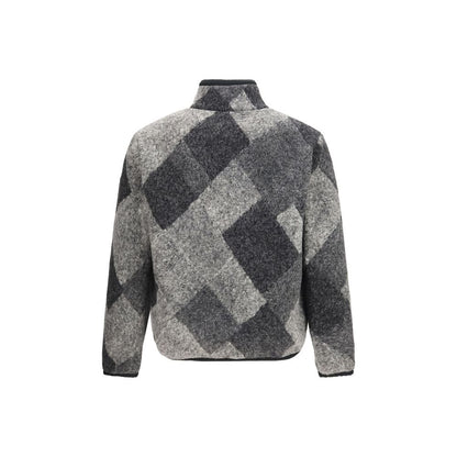 Cardigan zippé à capuche Moncler homme en laine mélangée grise – MO-L20918G0004289BJOF90