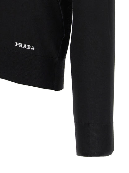 Prada Black Silk Cardigan
