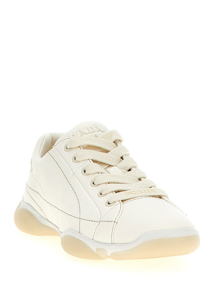 Baskets Prada femme en cuir d'agneau blanc – PR-310105
