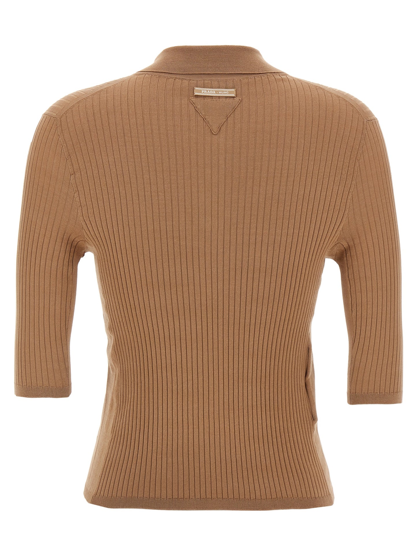 Prada Beige Cotton Polo Shirt