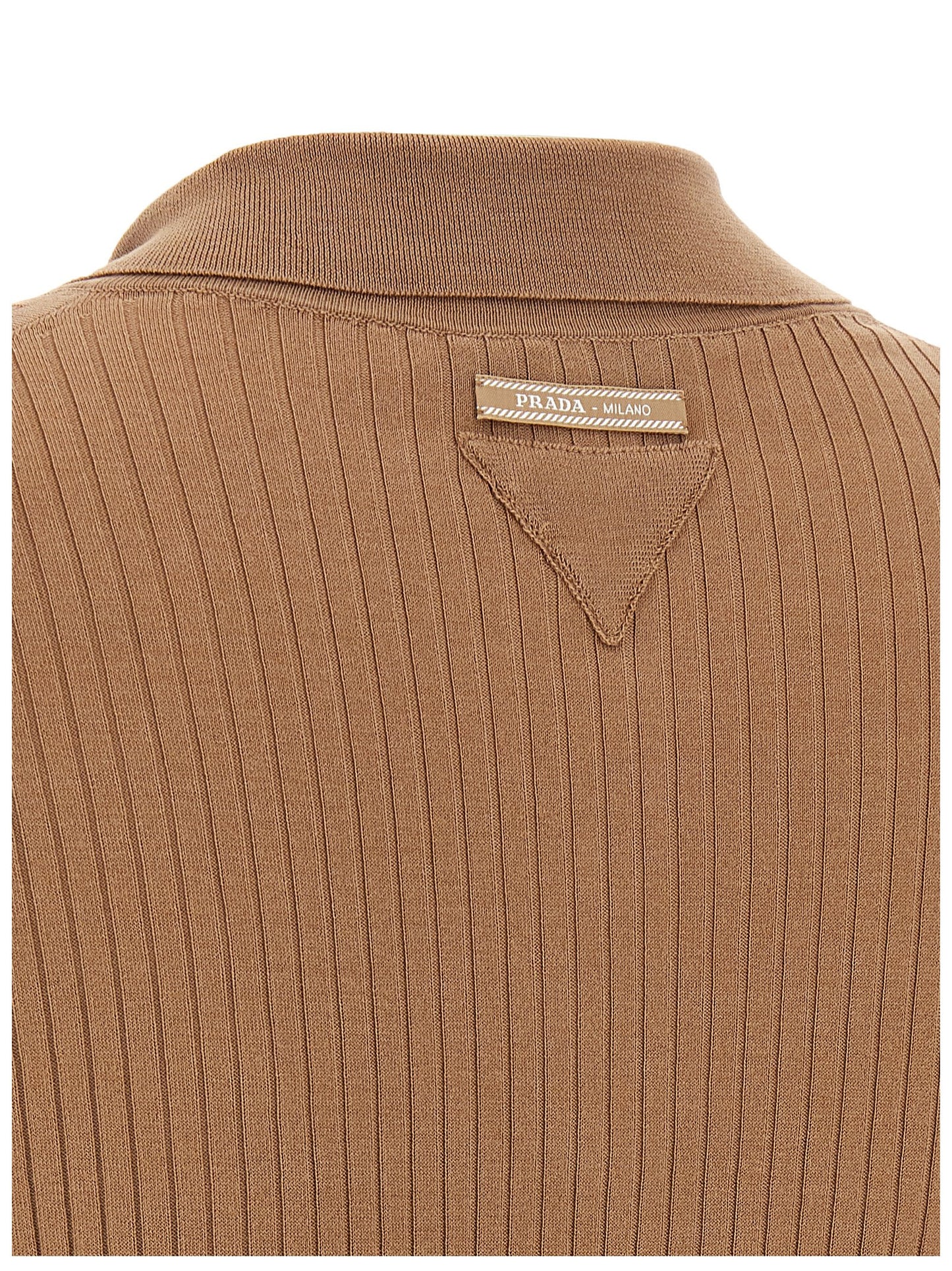Prada Beige Cotton Polo Shirt