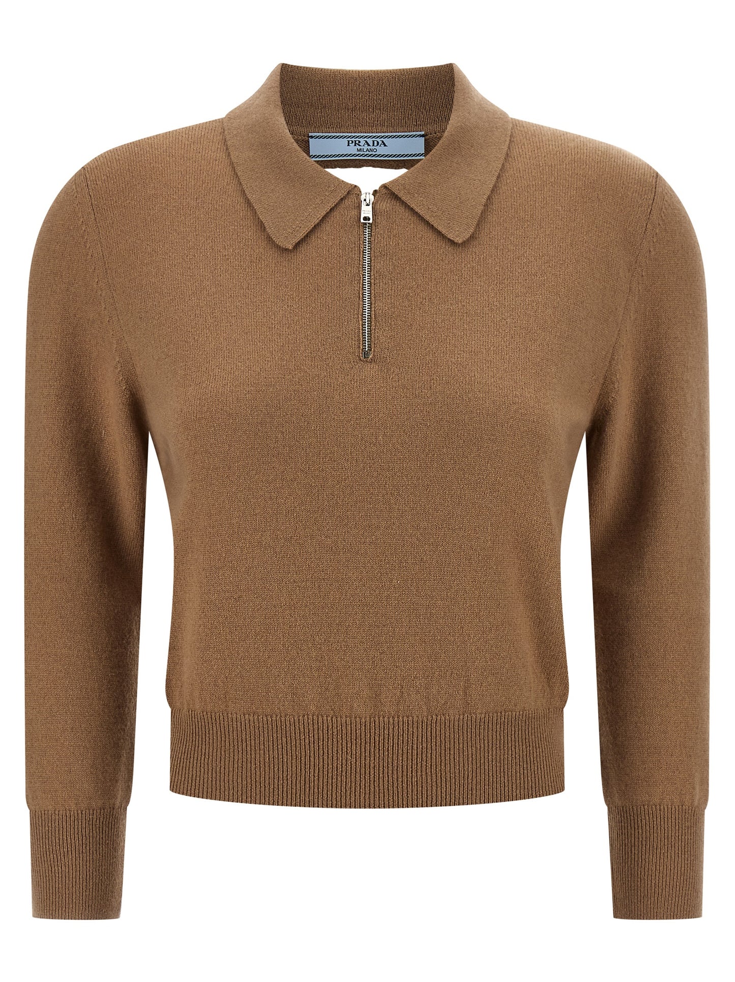 Prada Beige Cashmere Polo Shirt