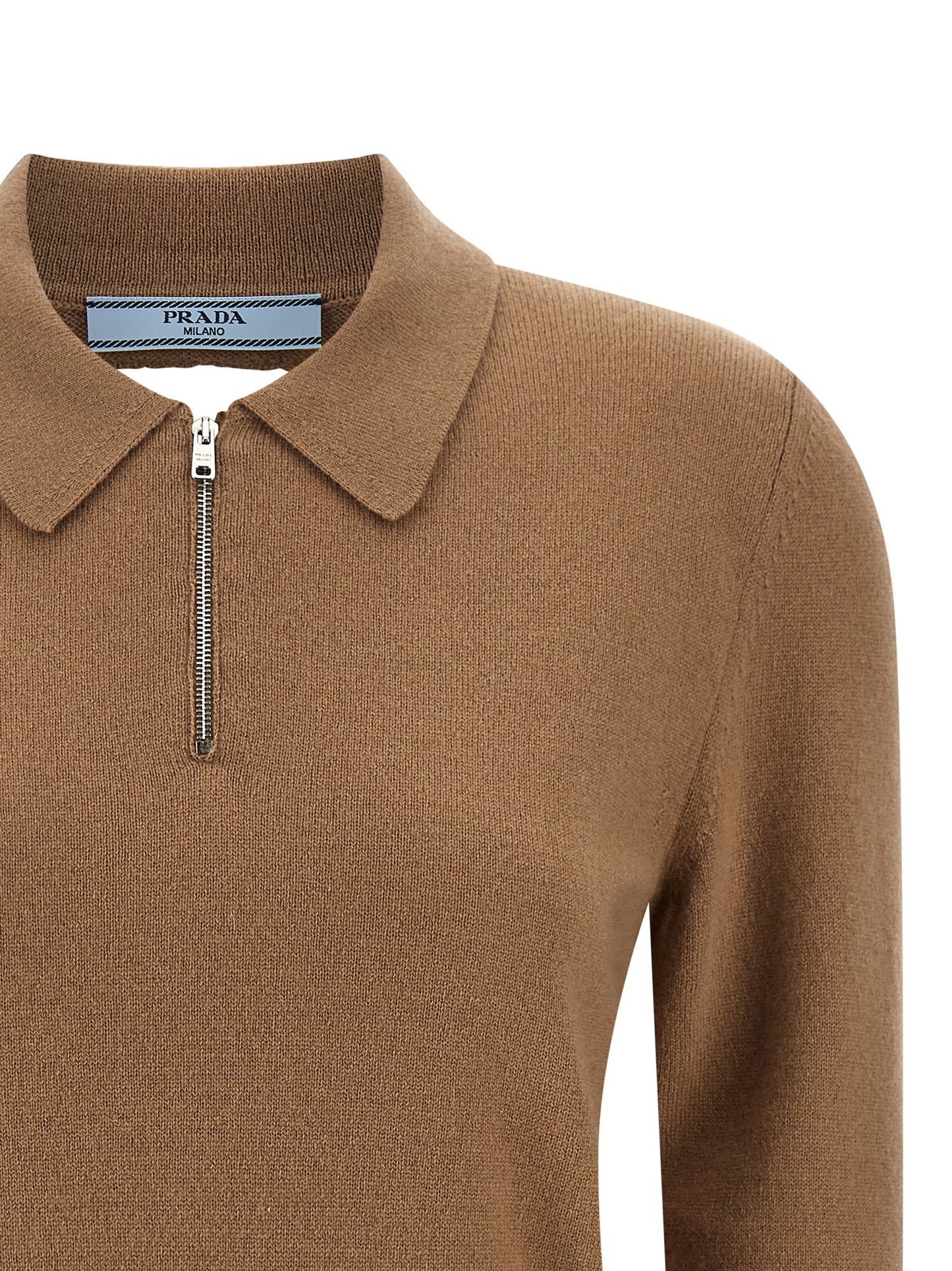 Prada Beige Cashmere Polo Shirt
