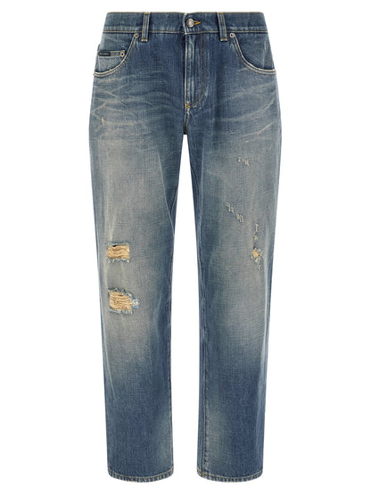 Jean Dolce & Gabbana homme en coton bleu – DO-341127