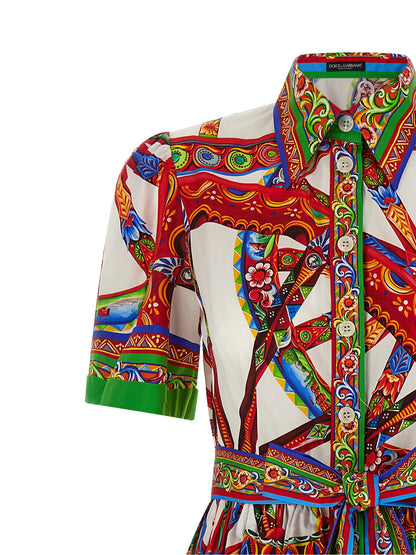 Dolce & Gabbana Multicolor Cotton Midi Dress