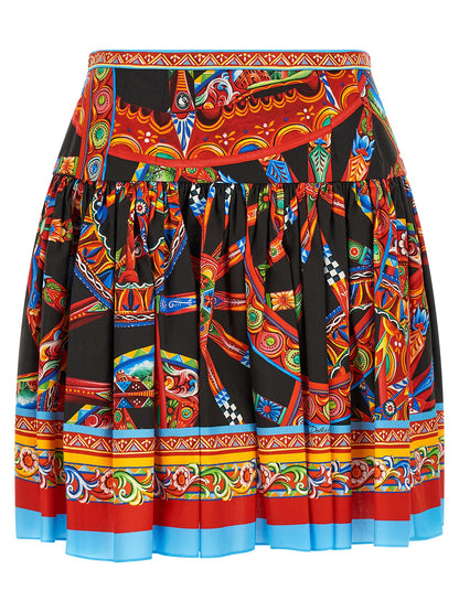 Dolce & Gabbana Multicolor Cotton Long Skirt