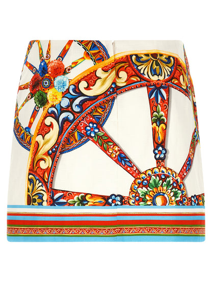 Dolce & Gabbana Multicolor Cotton Long Skirt