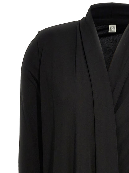 TOTEME Black Viscose Long Dress