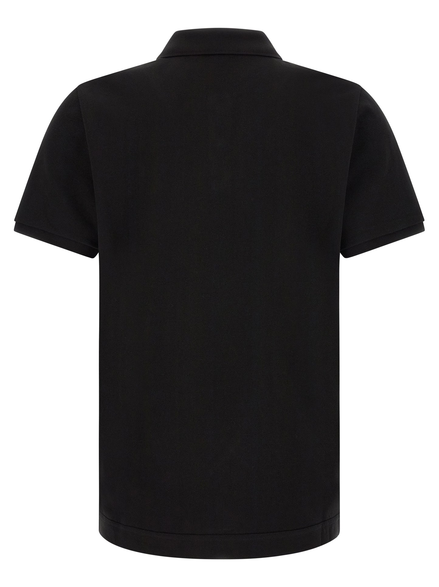 Moncler Black Leather Polo Shirt