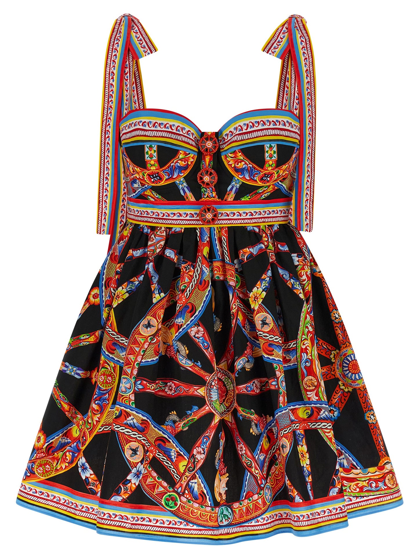 Dolce & Gabbana Multicolor Cotton Short Dress