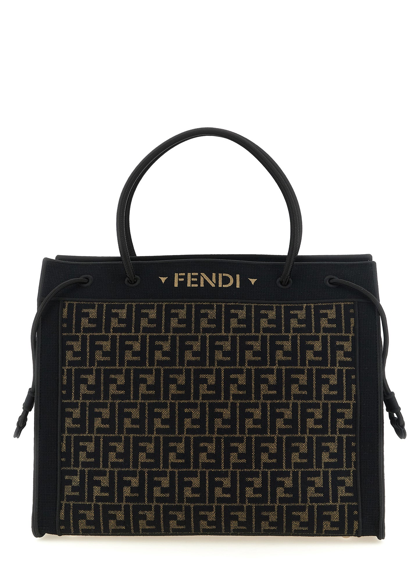 Fendi Brown Cotton Tote Bag