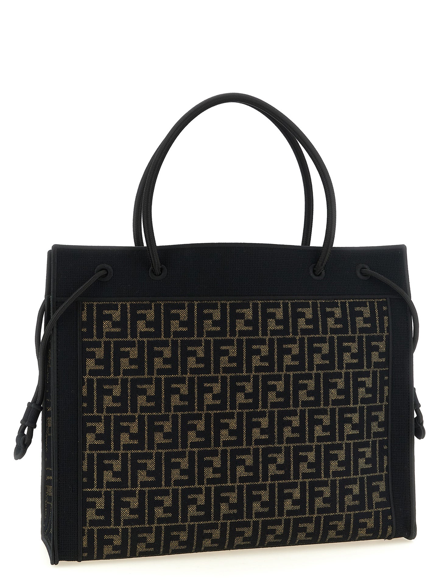 Fendi Brown Cotton Tote Bag