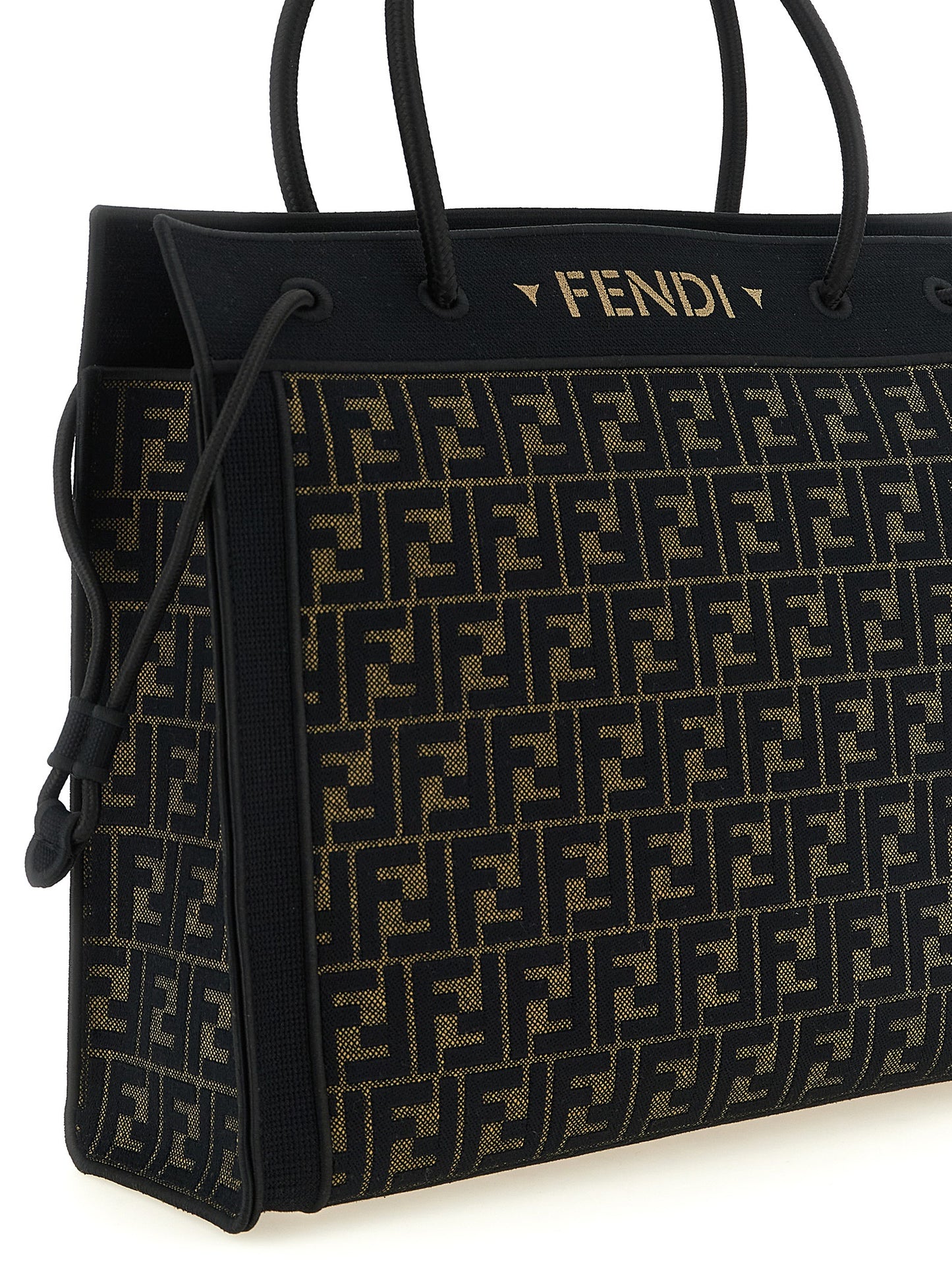 Fendi Brown Cotton Tote Bag