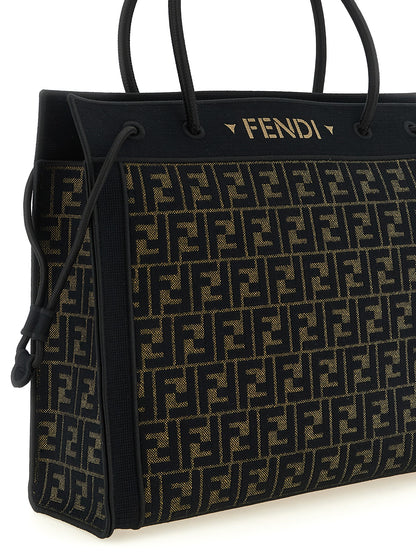Fendi Brown Cotton Tote Bag