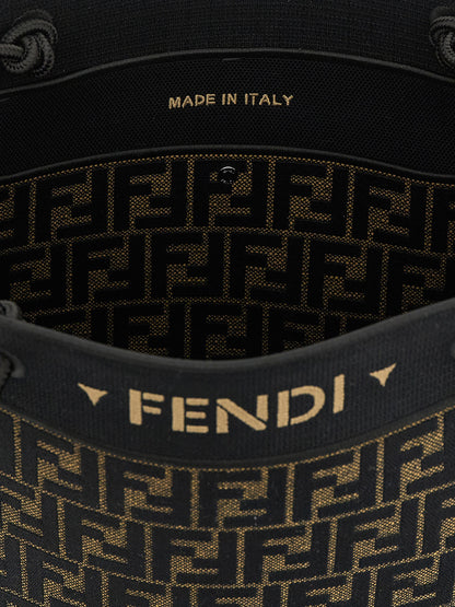 Fendi Brown Cotton Tote Bag