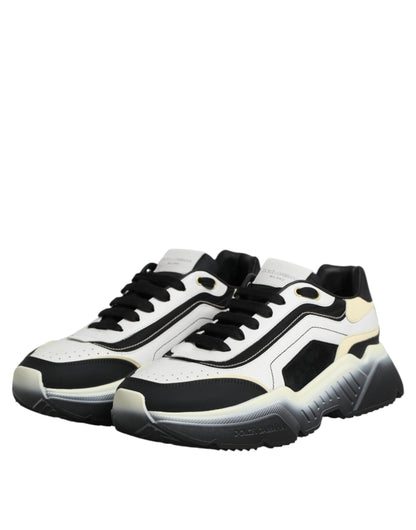 Baskets Dolce & Gabbana homme Daymaster en cuir de veau blanc et noir – MV8958