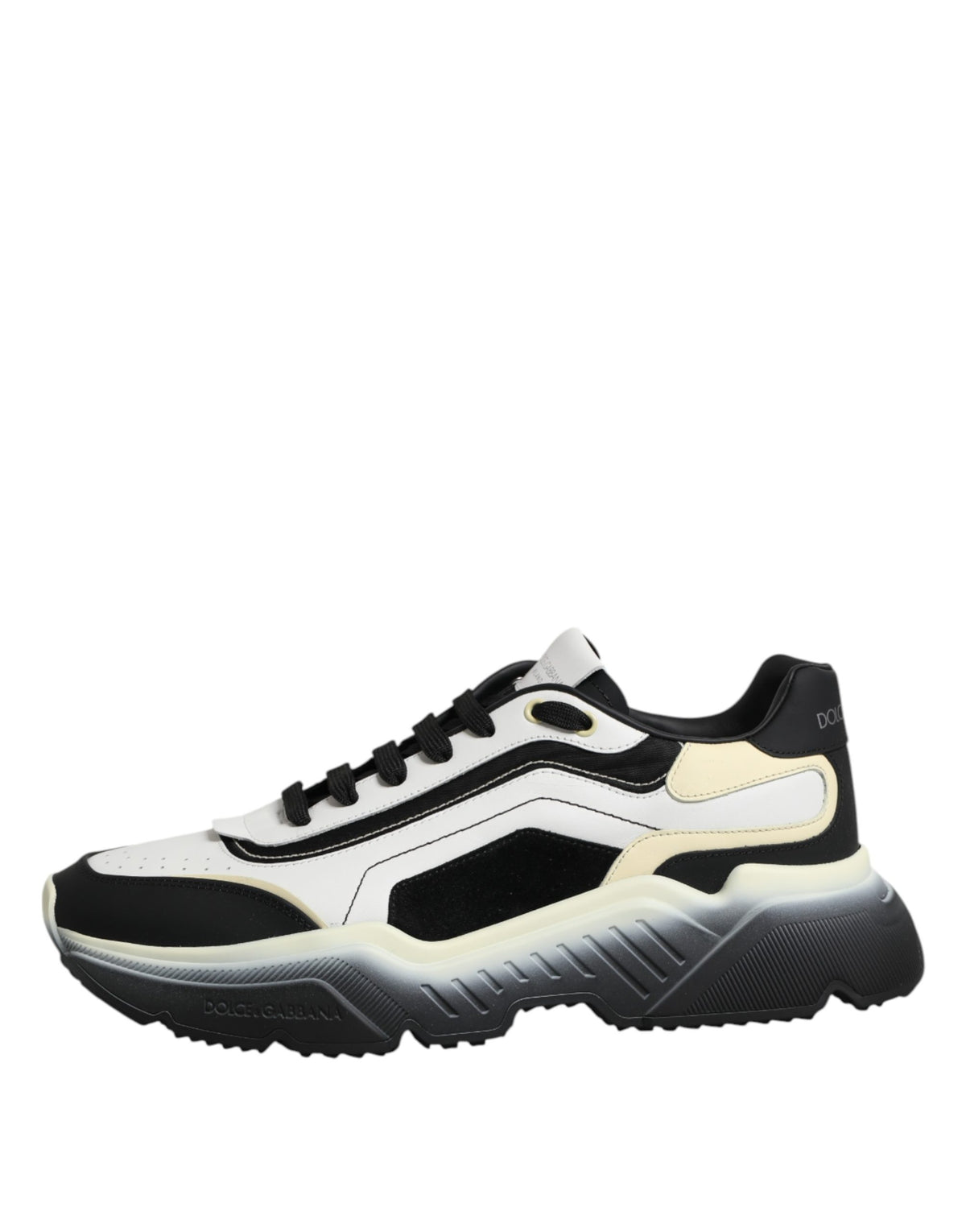 Baskets Dolce & Gabbana homme Daymaster en cuir de veau blanc et noir – MV8958