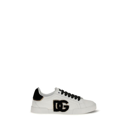 Baskets Dolce & Gabbana femme en cuir de veau blanc – DO-CK2488A3L778B926